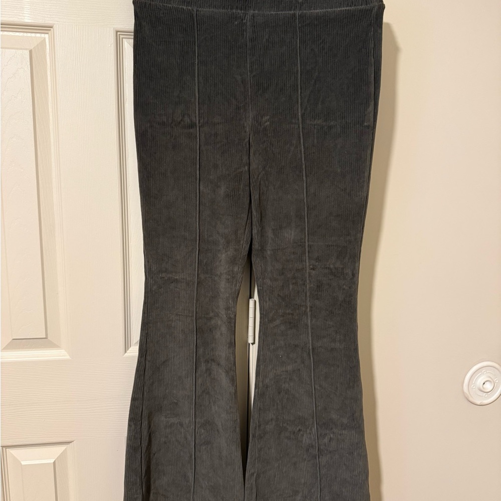 Aerie Women's  Pants High Waist Brown Size M Long Bell Bottom Stretch